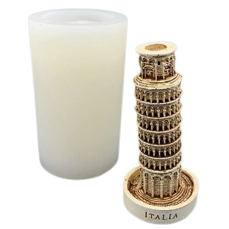 

D0JD Пизанская башня эпоксидная смола, форма пластырь для ароматерапии силиконовая форма «сделай сам» ремесел украшения Литье инструмент