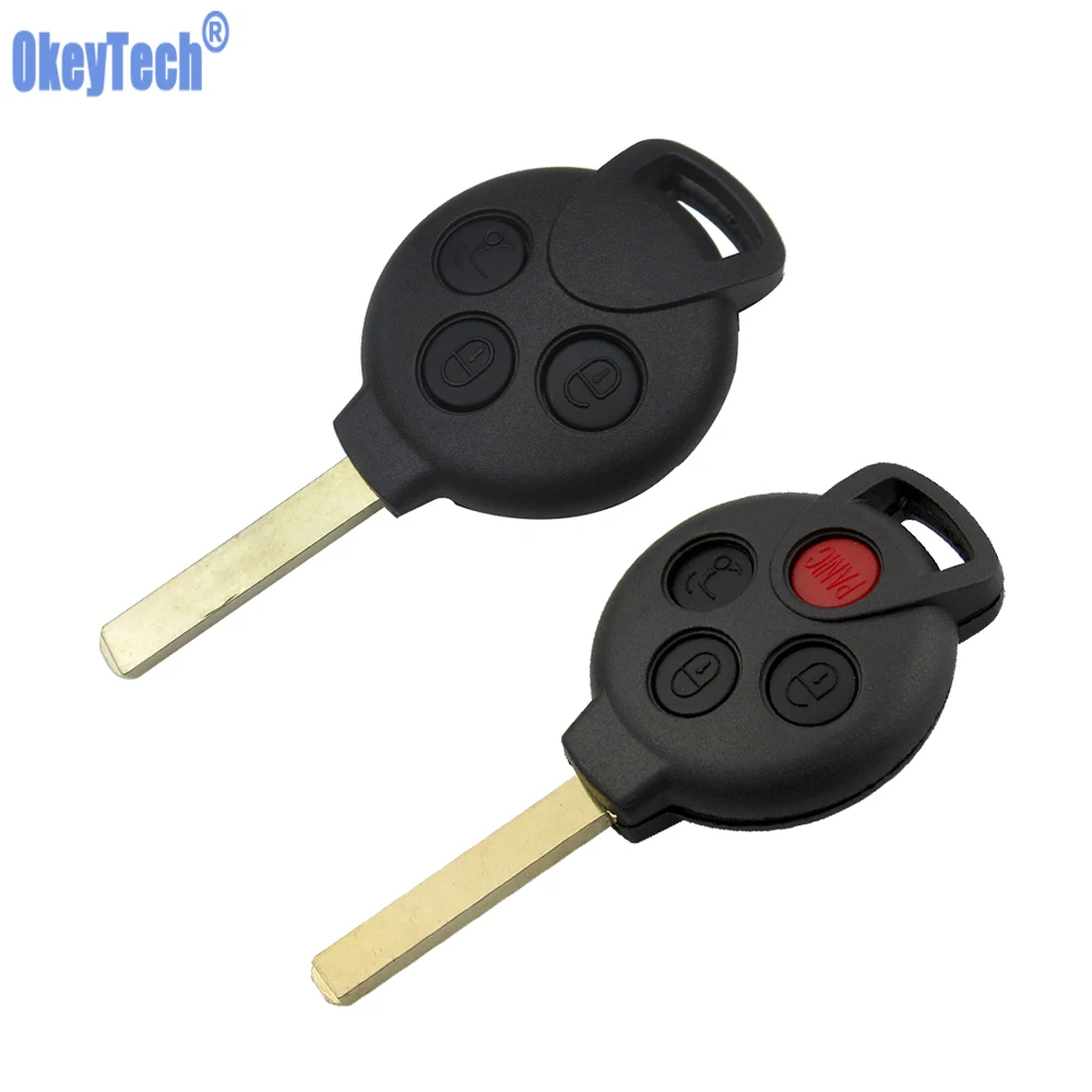 

OkeyTech 3 Buttons Car Remote Key Shell Case Fob for MERCEDES BENZ MB SMART CAR CITY ROADSTER FORTWO Auto Replacement Key Cover