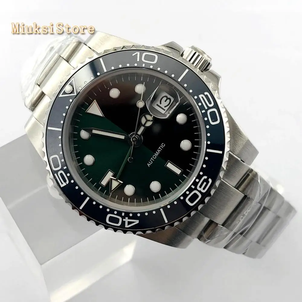 Мужские автоматические механические часы с сапфировым стеклом 40 мм | Наручные