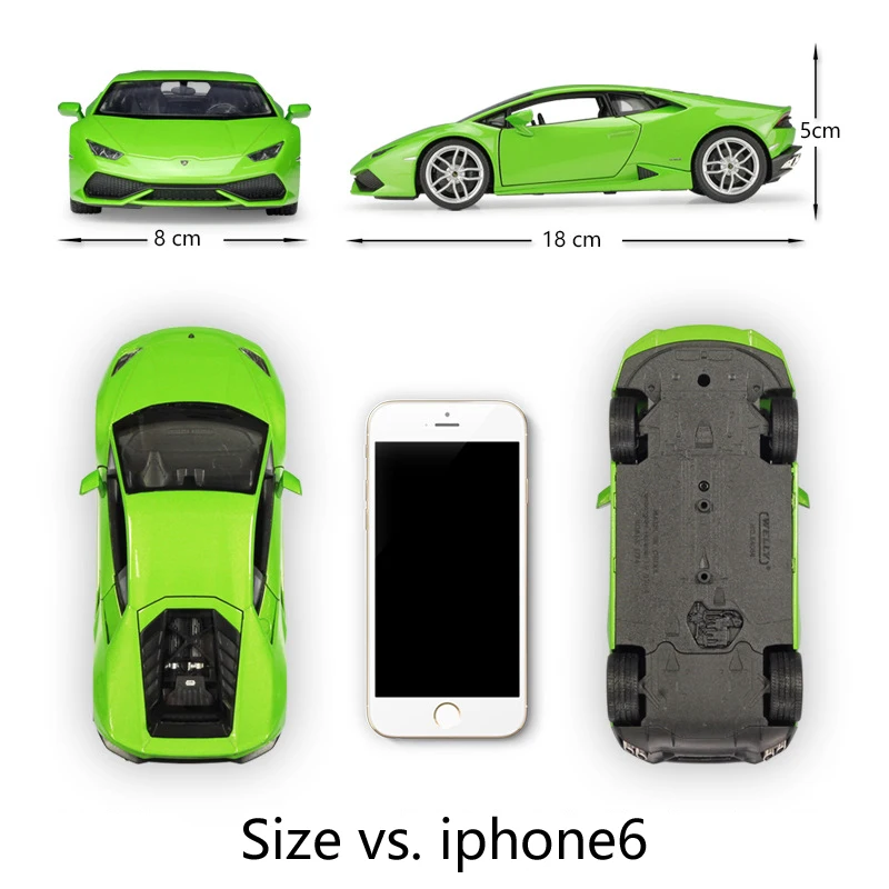 WELLY Модель автомобиля 1:24 Литой автомобиль Lamborghini Huracan спортивный игрушечный из