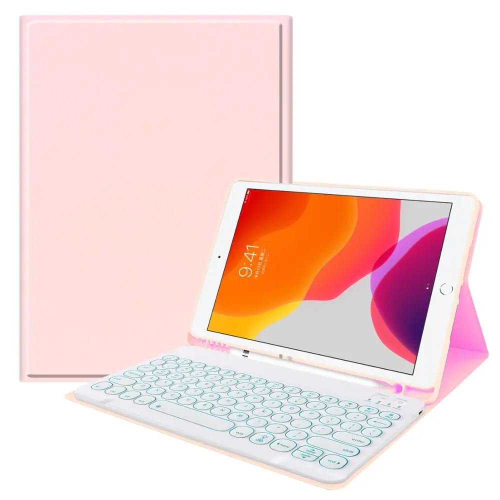 

Клавиатура с подсветкой для ipad 7th 10,2 2019 чехол-клавиатура с держателем для карандашей для iPad Air 3 10,5 Pro 10,5 Air 9,7 2017/2018 чехол для клавиатуры
