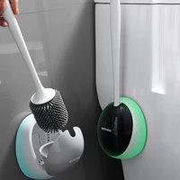 ecoco silicone toilet brush for wc accessories drainable toilet brush wall mounted cleaning tools home bathroom accessories sets