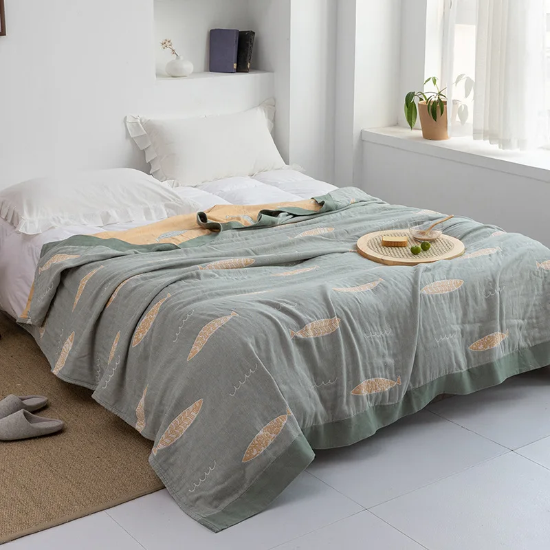 Пятислойное хлопковое Марлевое полотенце покрывало простыня для кровати