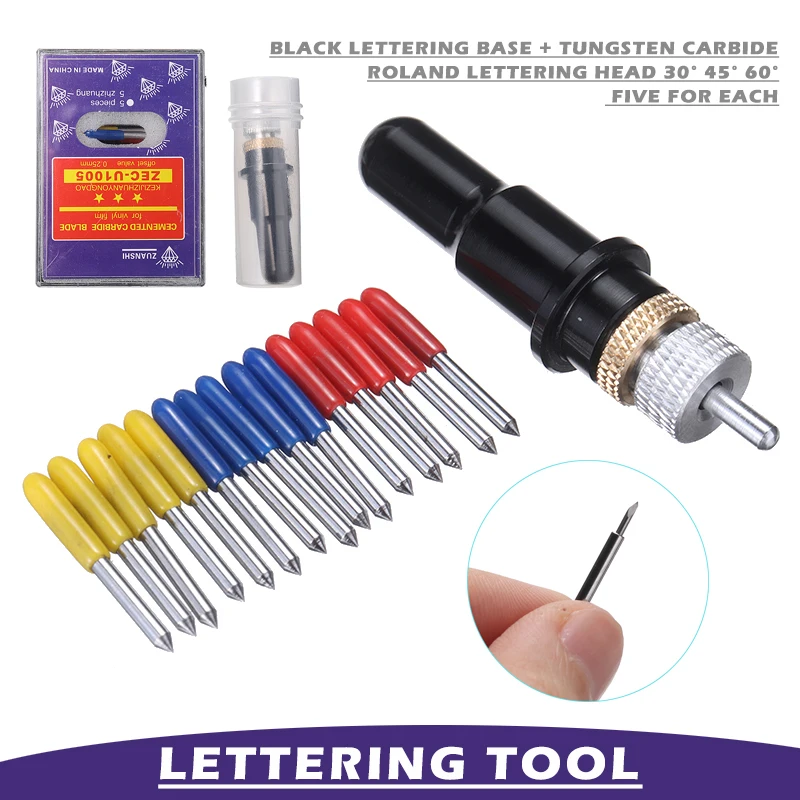 15 шт. смешанные 30/45/60 градусов лезвия с держателем из вольфрамовой стали 55 мм x 12