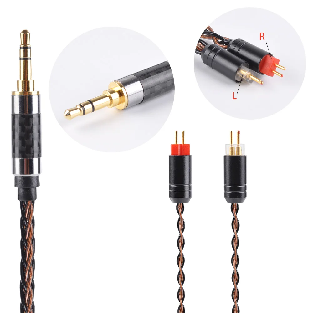 Yinyoo 3,5/4,4/2,5 мм сбалансированный MMCX для Shure SE215 se535 se846 2Pin 8 ядер посеребренный кабель для наушников для ZS10 AS10 ZSN для TRN