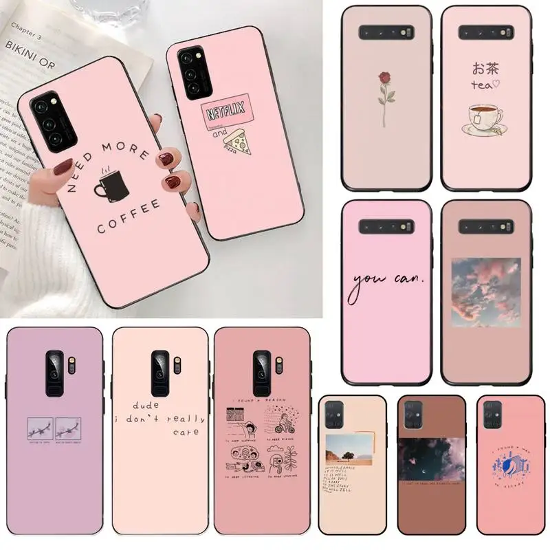 

Set of pink background graffiti stick figure Phone Cover for Samsung S20 plus Ultra S6 S7 edge S8 S9 plus S10 5G lite 2020