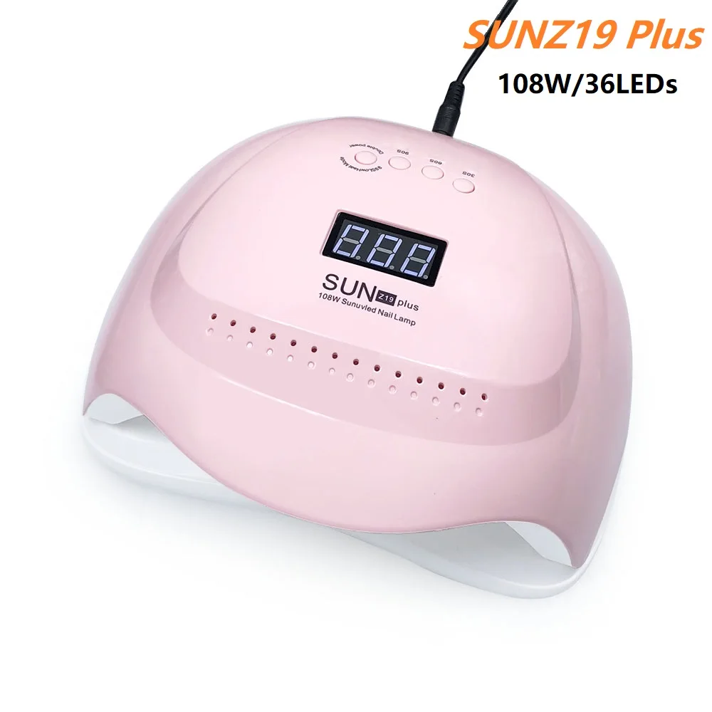 108W Pink Абсолютно новая УФ-лампа 86 Вт, Сушилка для ногтей, профессиональный УФ-светодиодный Гель-лак для ногтей, быстроотверждаемый Гель-лак, ледяная лампа для маникюра - Цвет: 108W Pink
