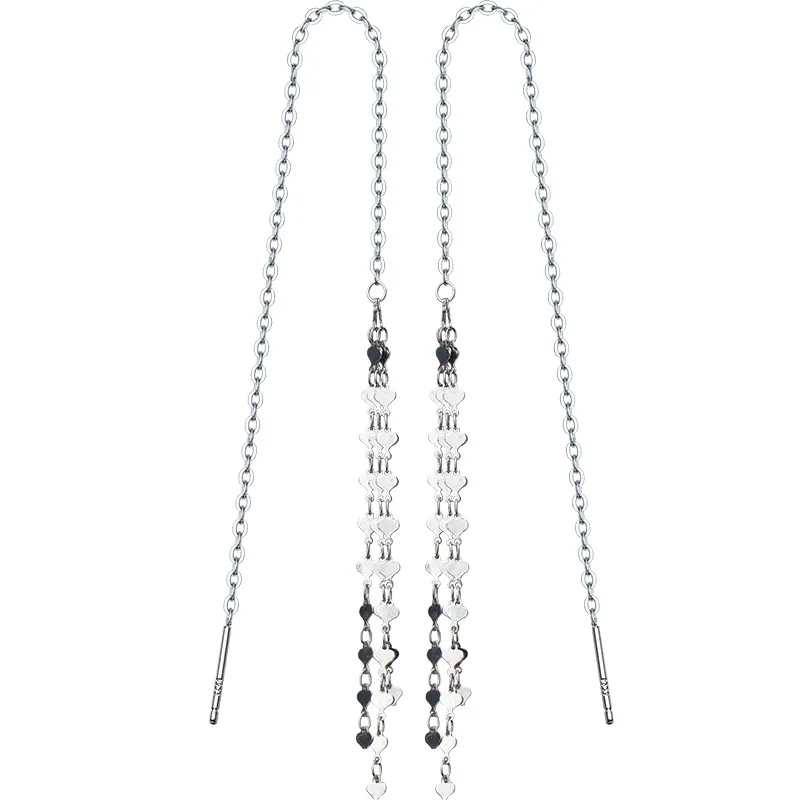 Trustdavis 100% 925 твердые настоящее Стерлинговое Серебро висячие серьги с кисточкой