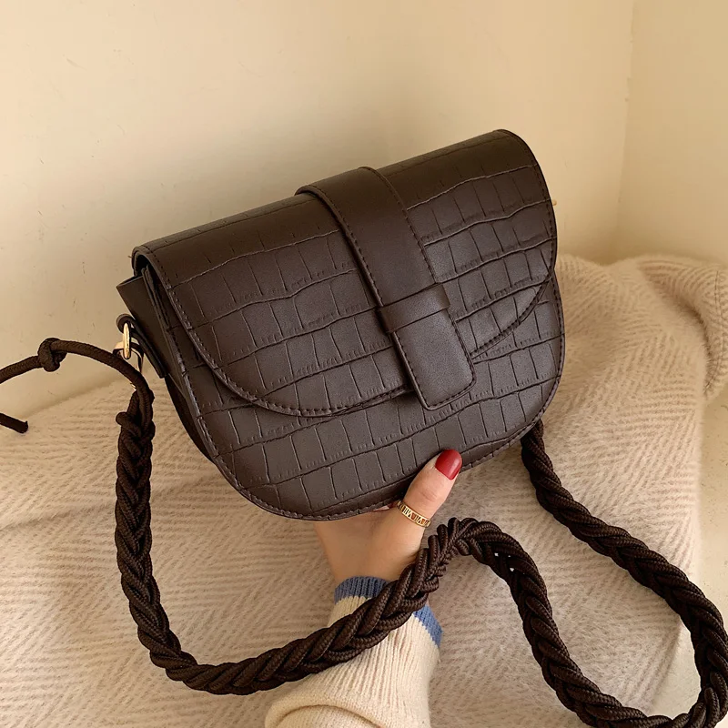 Винтажные сумки через плечо из крокодиловой кожи седельные женские 2020 модные