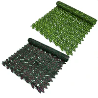 green perilla leaf artificial garden fence screening roll uv fade protected privacy fence wall landscaping ivy fence panel w0
