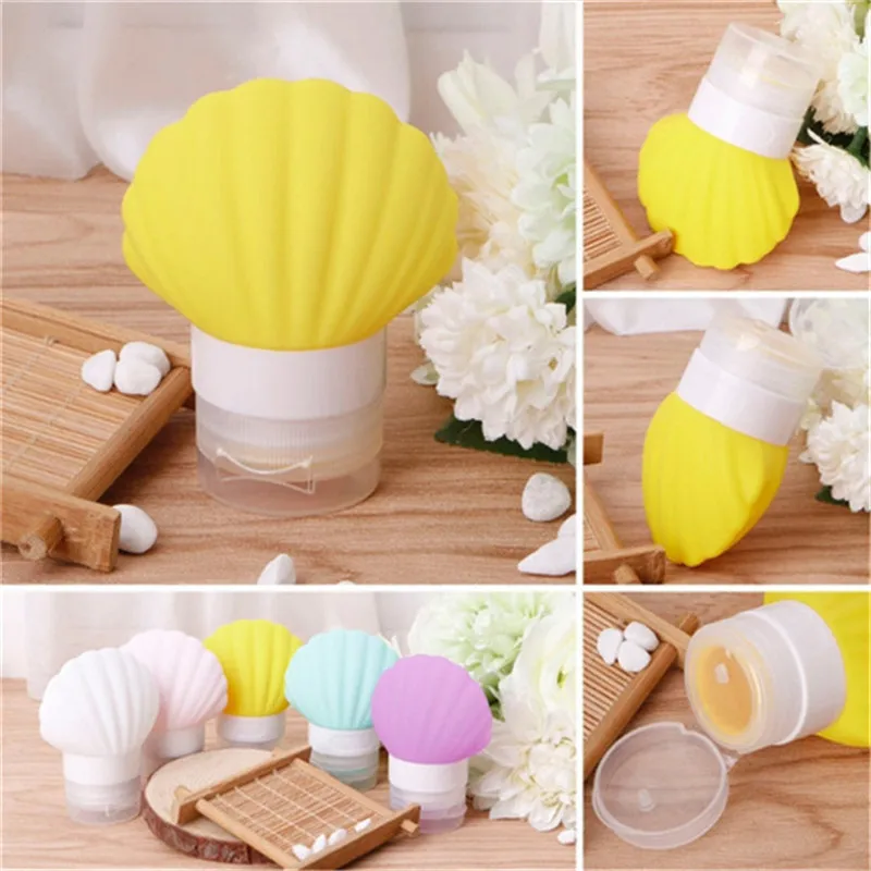 1 шт. силиконовая выдавливаемая дорожная бутылка форма морской раковины пустой