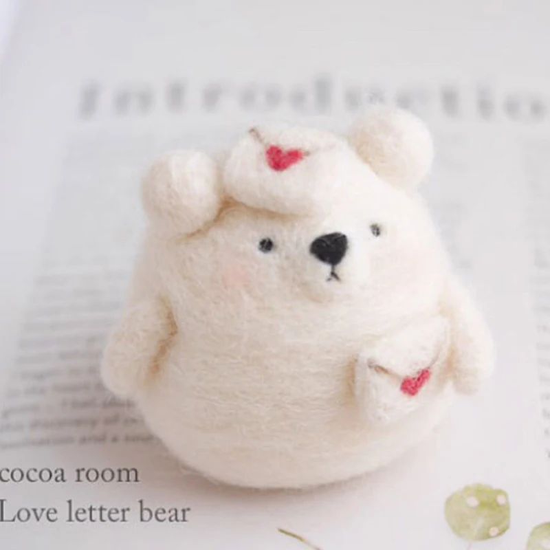 Шерстяное войлочное ремесло сделай сам модный Индивидуальный медведь