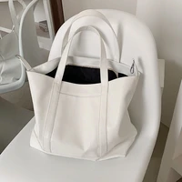 high quality ladies large capacity shoulder bag 021 new fashion solid color pu shoulder bag korean version underarm tote bag