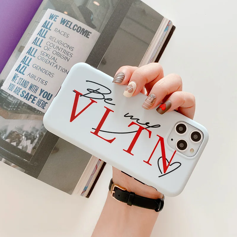 Роскошный брендовый Мягкий силиконовый чехол VLTN из ТПУ для IPhone 11 11Pro max X XS Max XR 7 8 Plus
