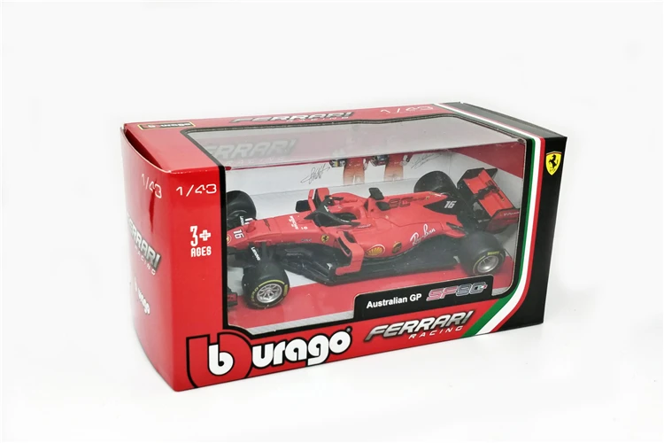 1:43 Bburago F1 2019 Ferrar SF90 Формула 1 гоночная модель автомобиля из литого под