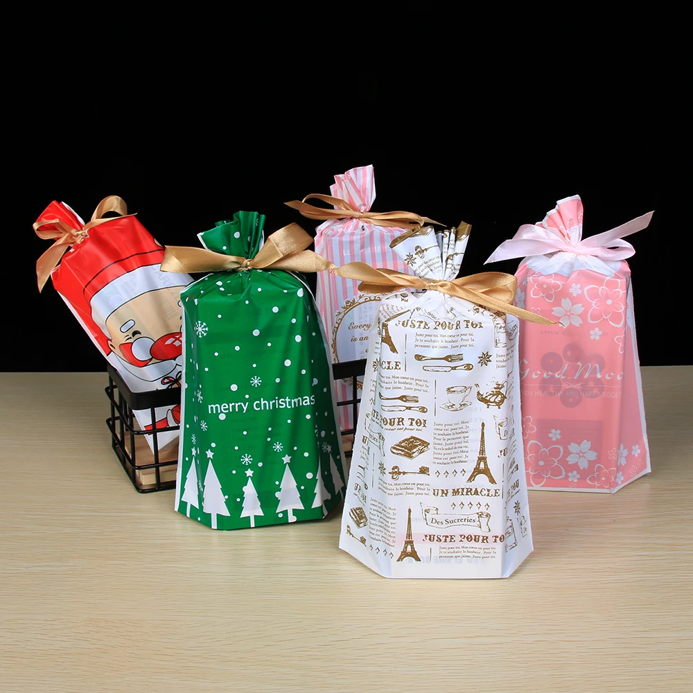 5 шт. сумка для рождественского подарка яркая со снежинками мыла ручной работы на