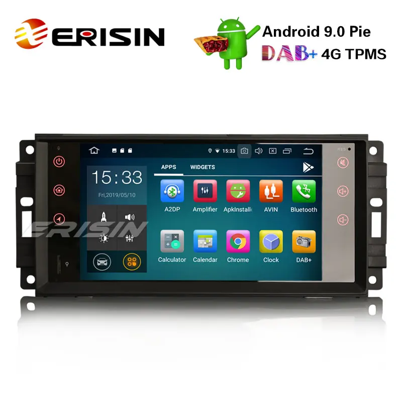 Erisin ES7976J 64 7 &quotDAB + Android 9 0 автомобильный Авторадио gps Sat OBD 4G для Jeep Compass Wrangler Commander Dodge