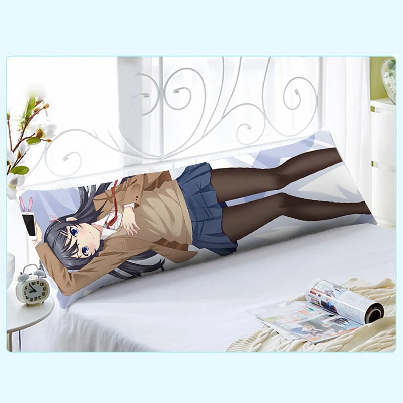 Seishun Buta Yarou Sakurajima Mai Dakimakura Аниме девушка обнимающая Подушка Чехол|Наволочка| |