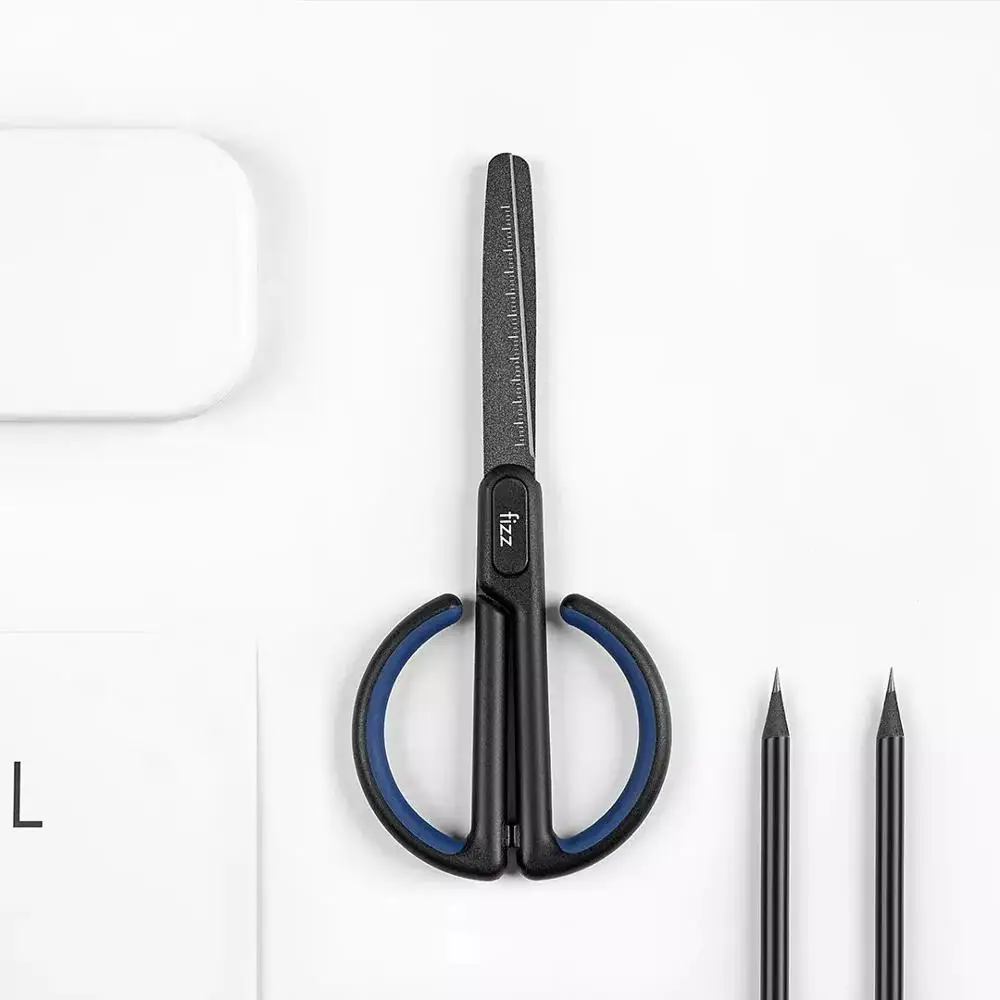 Xiaomi Youpin Fizz тефлоновые ножницы, весы, безопасные скругленные режущие головки, ФЛУОРЕСЦЕНТНОЕ покрытие, офисные канцелярские ножницы