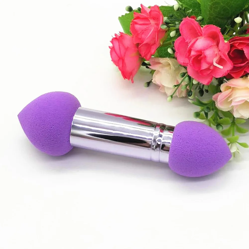 1 шт Двойная головная основа кисть со спонжем для макияжа гладкие Косметические