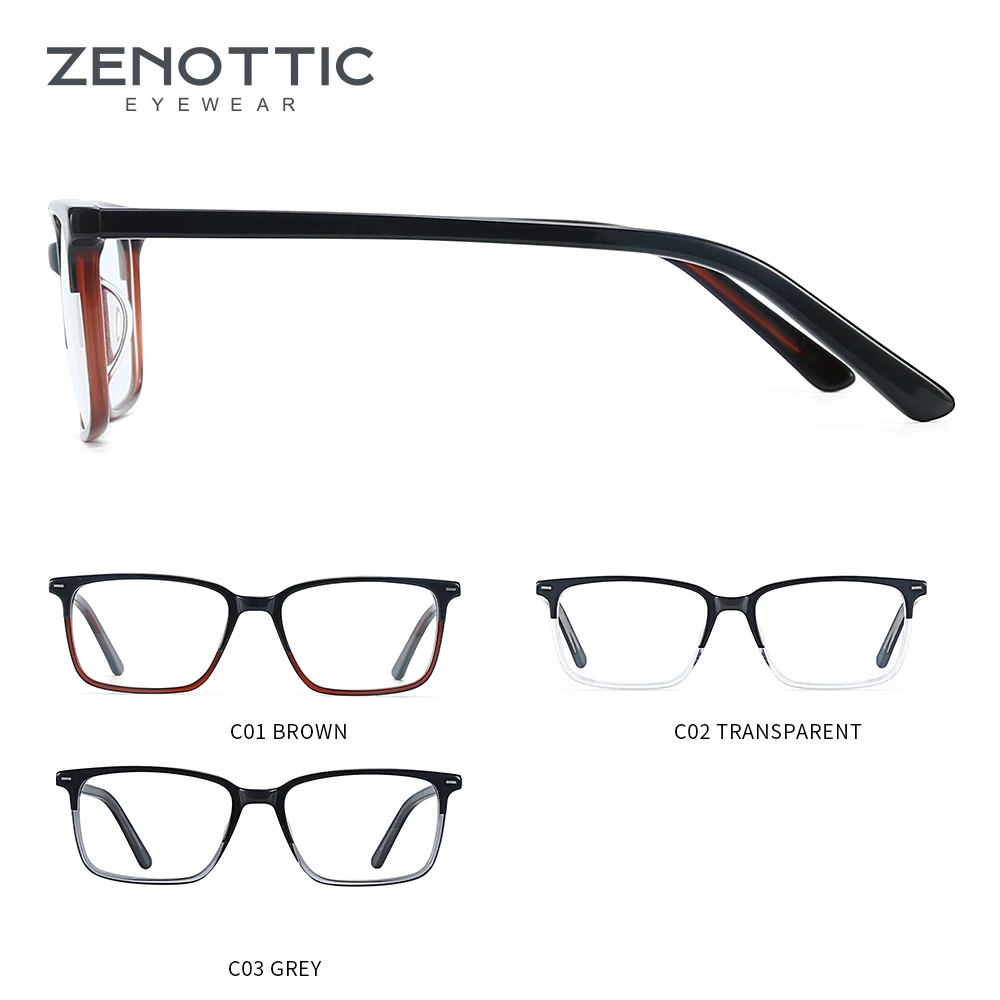 ZENOTTIC, мужские очки, оправа, квадратная, близорукость, дальнозоркость, очки, ацетат, оправа, очки, Корея,, очки BT2012