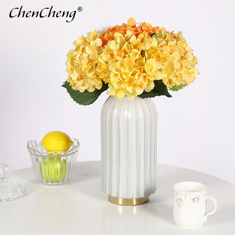 CHENCHENG 1 шт. шелковые искусственные цветы гортензии букет для свадьбы декоративные домашний