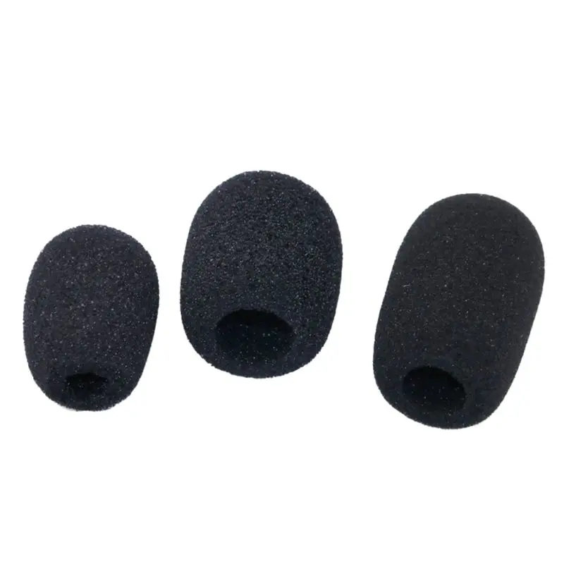 

10PCS Microphone Windscreen Sponge Cover Headset Mic Foam Cover Protective Cap for Gooseneck Meeting Mic