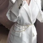 Женский пояс с жемчужными Стразы, многослойная цепочка на талию, украшение для платья, сексуальная цепочка на талию