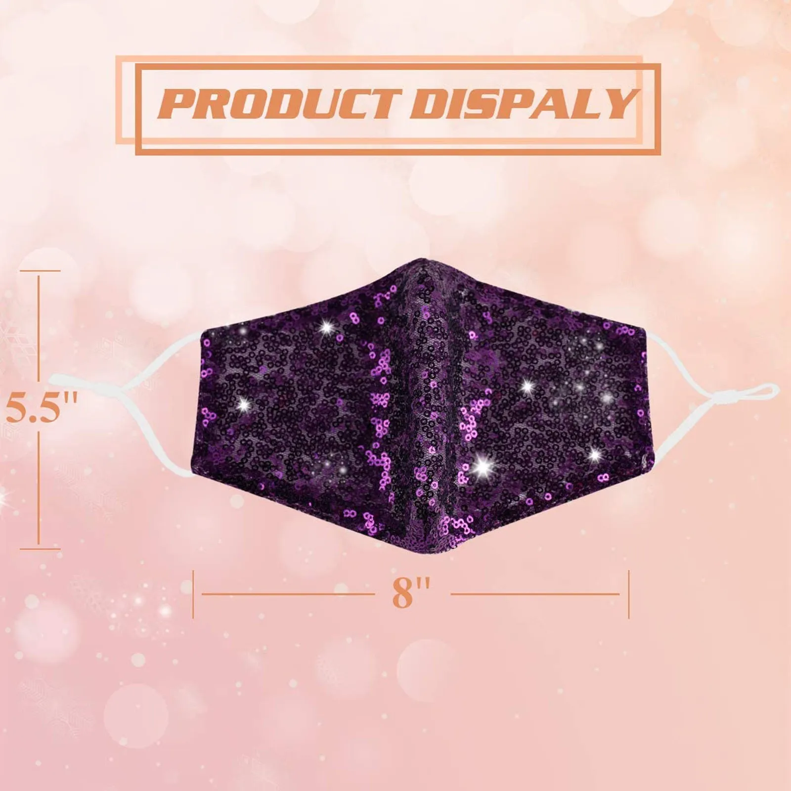 

Headband 4Pack Mouth Masks for Protection Face Mask Washable Earloop Sequins Masks mascarillas lavables masques #