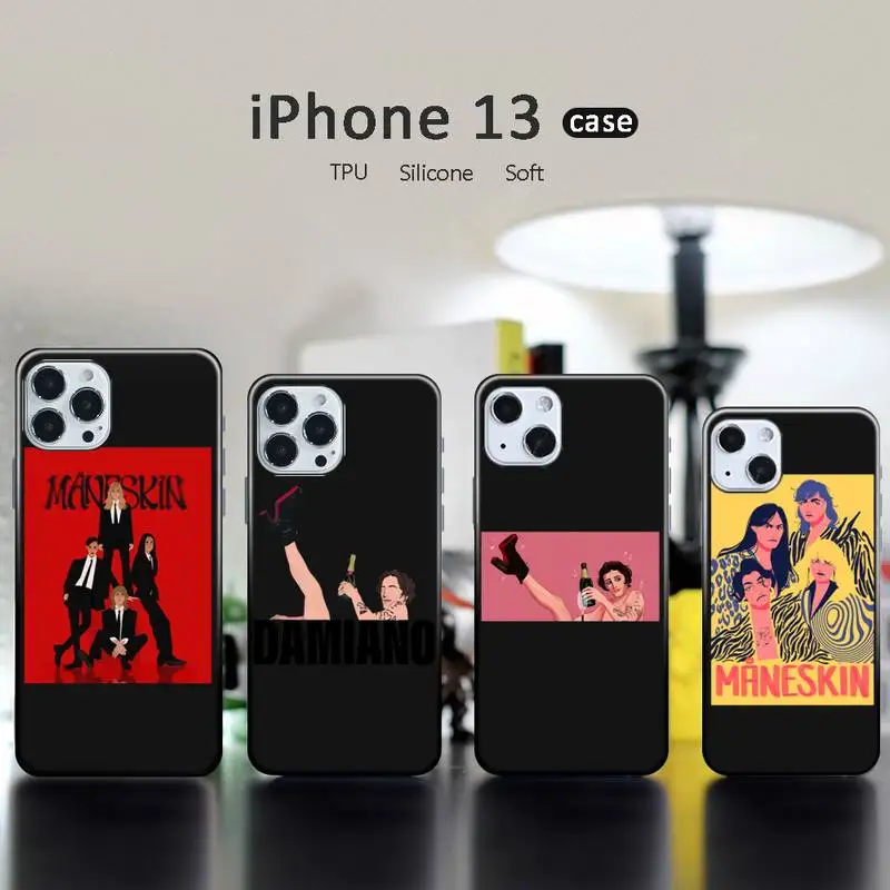 

Maneskin Damiano David Phone Case for iPhone 13 12 11 mini pro XS MAX XR 8 7 6 6S Plus X 5S SE 2020
