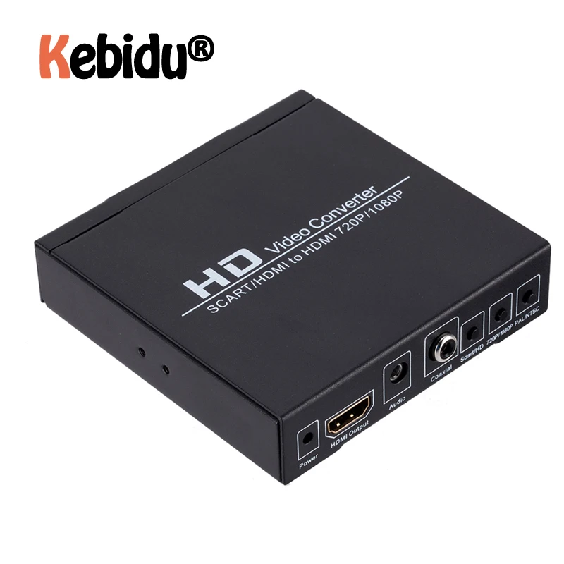 Адаптер SCART HDMI совместимый с адаптер Full HD 1080P Coaxia Видео Аудио конвертер для DVD