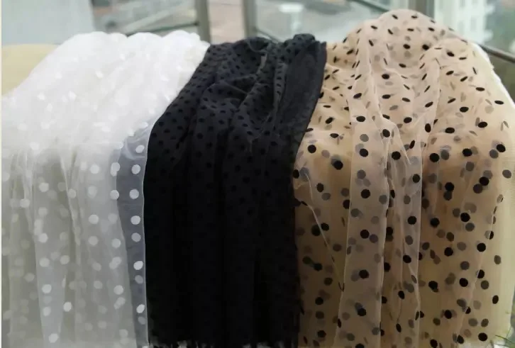 150 см * 91 прошитая ткань точечная сетчатая ниспадающая Тюлевая юбка для женщин