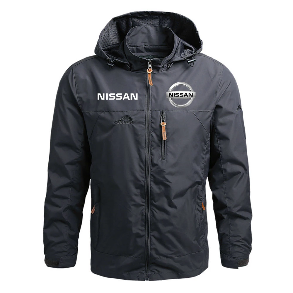 

2021 NISSAN New Men Hooded Style Custom Print Classic Warm Sweatshirts Zipper Cardigan Jacket Hoodie Coat Male