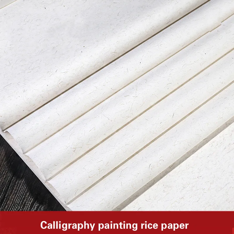 Long Fiber Hemp Paper Half-Ripe Xuan Paper Four & Six Feet Rice Paper Seal Script Brush Calligraphy Painting Practice Retro