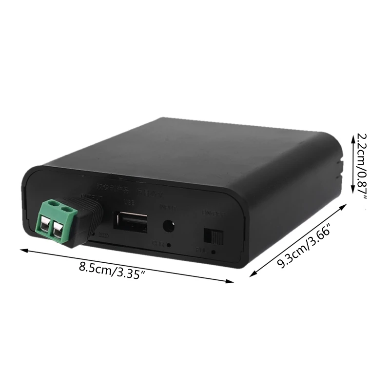 

USB DC 8V-24V Output 4x 18650 Batteries DIY Power Bank Box Fast Charger for Cellphone WiFi Router LED Light CCTV Camera E56B