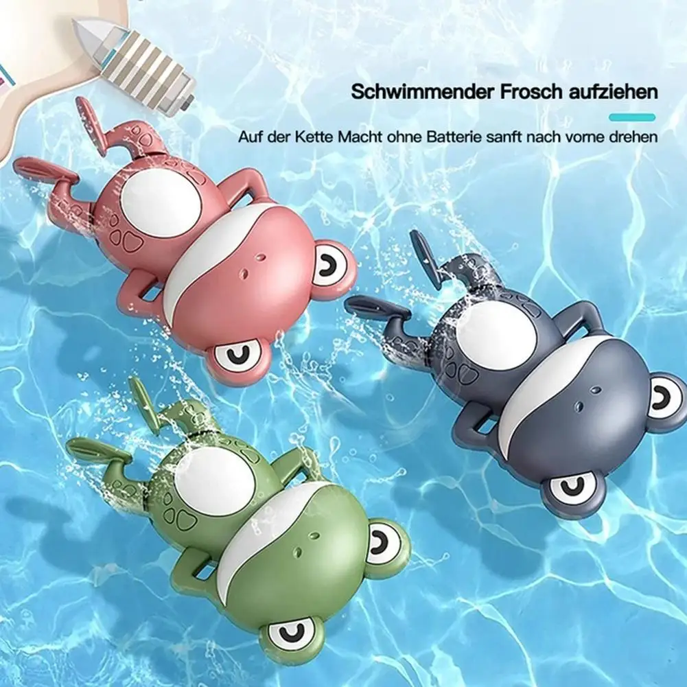 

Children's Frog Bath Toy Bathroom Clockwork Water Frog Swimming Floating Toy