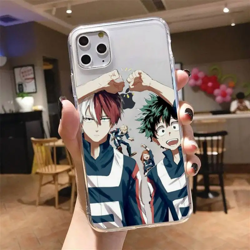 

My Hero Academia Phone Case Transparent soft For iphone 5 5s 5c se 6 6s 7 8 11 12 plus mini x xs xr pro max