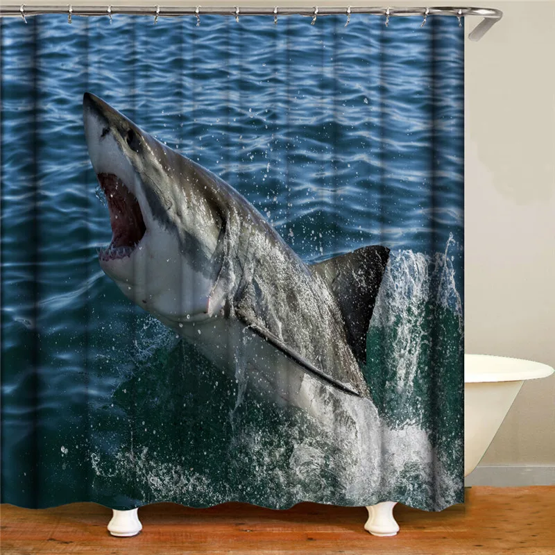 Печатные пейзажные принадлежности для ванной комнаты занавеска душа