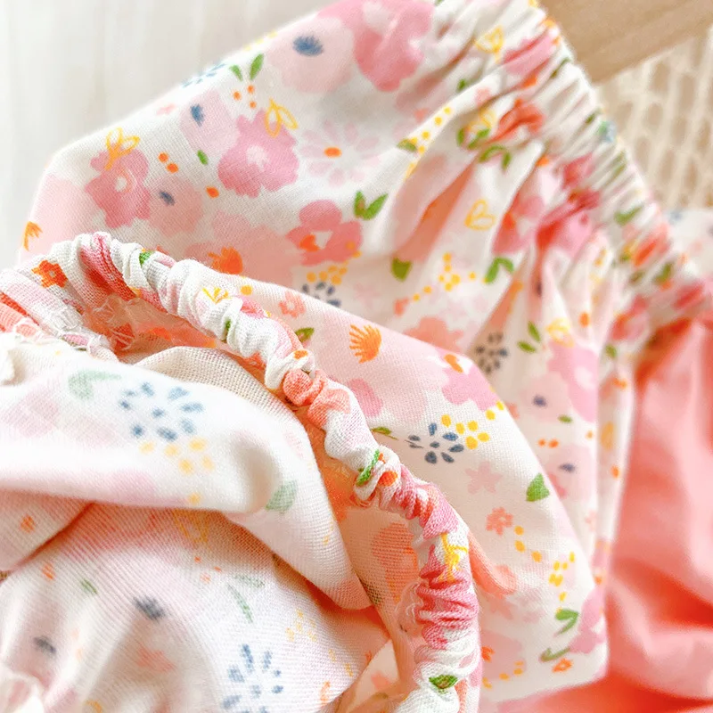 

Girls Dress Summer Floral Puff Sleeve Child Princess Dress Girl Baby Short-sleeved Skirt Girl Clothing Kids Dresses for Girls