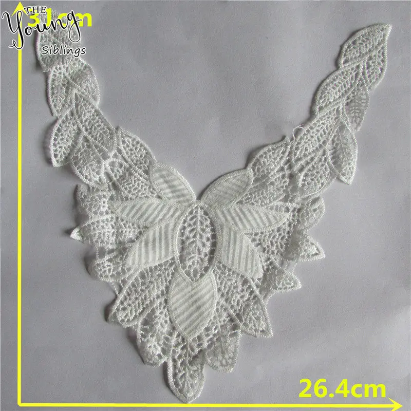 2PCS SALE Модный стиль вышивка DIY ABS жемчужное кружево вырез шитье кружевной воротник украшение невесты свадебное платье костюм наклейка - Цвет: 2PCS SALE