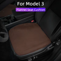 flannel upholstered seat cover for tesla model 3 full series snug warm cushion car modified interior accessories decoration