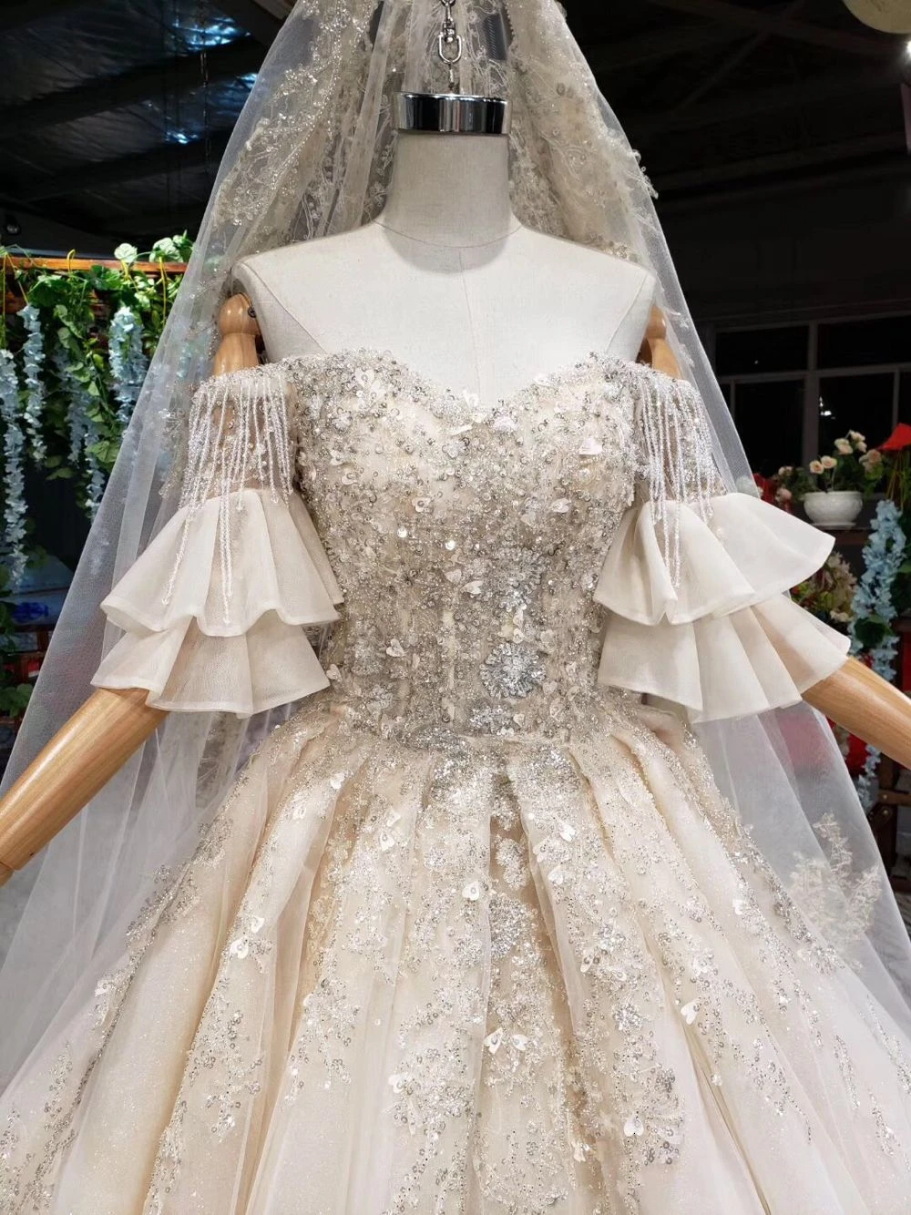 BGW милое платье с открытыми плечами сексуальное свадебное длинной вуалью