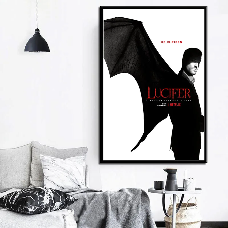 Плакаты и принты Lucifer 2019 TV Series Show Hot New Season картина маслом на холсте настенные