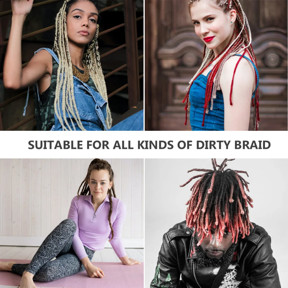 

68pcs Dreadlocks Braid Hook Rings Set Wig Knitting Needles Hair Cuffs Set