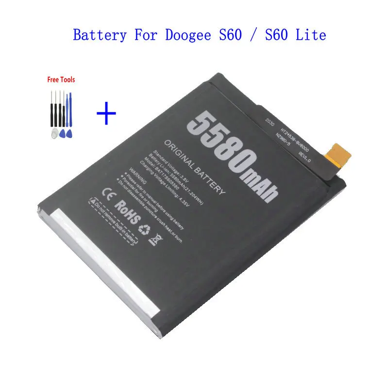 Аккумулятор для Doogee S60 / Lite 5580 мАч