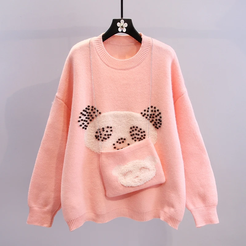 

Korobov 2022 New Spring Women Pullovers Sweaters Korean Chic Elegant Striped Oversize Jumpers Preppy Style Sweet Sueter Mujer