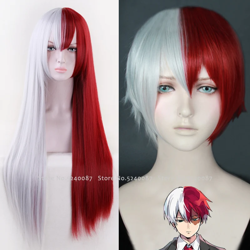 My Boku No Hero academic Аниме парик Студенческая школьная форма шото Тодороки Shouto короткие
