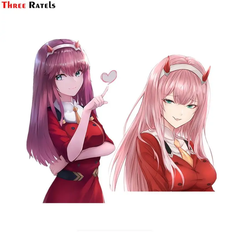 Three Ratels FC532 lovely in The Franxx 002 Zero Two Аниме Сексуальная девушка наклейка|Наклейки на