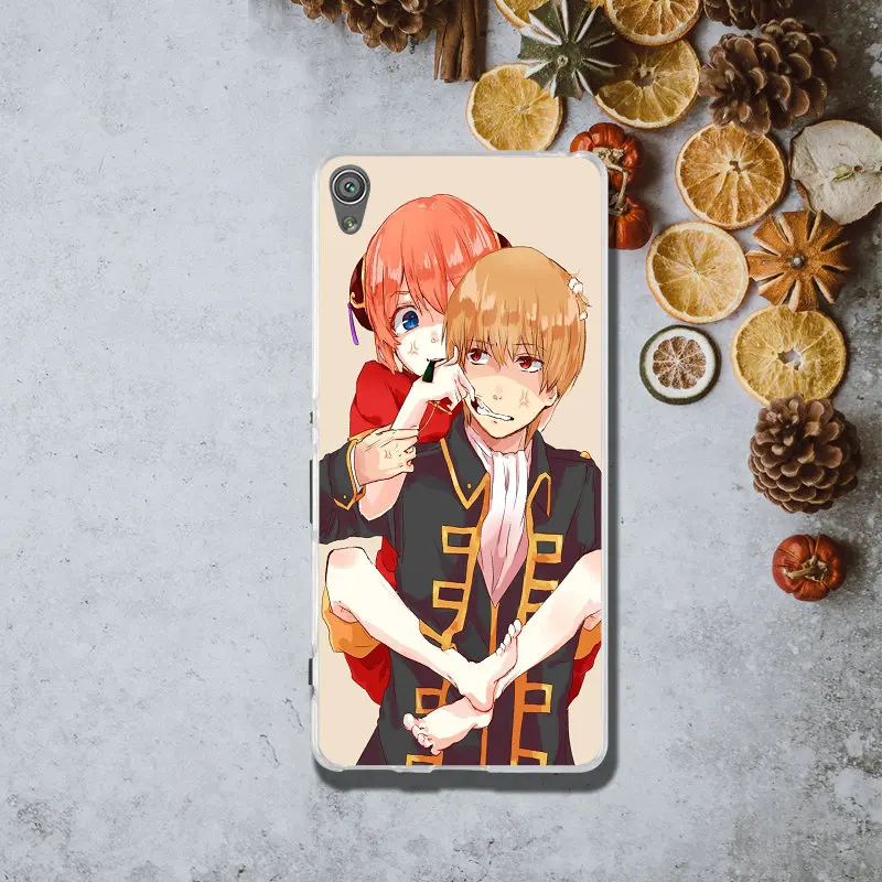 Мягкий мобильный телефон Okita Sougo Kagura гинтама чехлы для Sony Xperia Z Z1 Z2 Z3 Z4 Z5 Compact Premium M2 M4