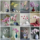 Квадратныекруглые 5D алмазные картины с цветами вышивка крестиком Бриллиантовая картина Стразы Орхидея Мозаика Искусство хобби подарок